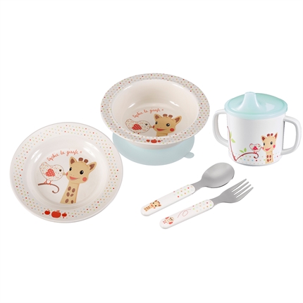 Sophie la girafe melamine dish set - Kiwi